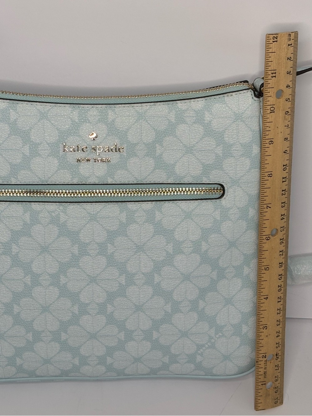 kate spade Flower Light Blue Floral-Print Crossbody Bag blue glow NWT